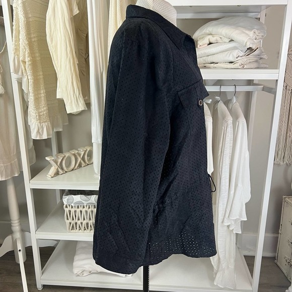 CJ Banks plus sz. 2X  black shacket, jacket, shirt, layering professsional 1649 - Picture 4 of 9